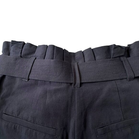 Ulla Johnson Abri Shorts Midnight Blue Paperbag Waist Belted Pleated Size 4 NWT - Picture 10 of 14